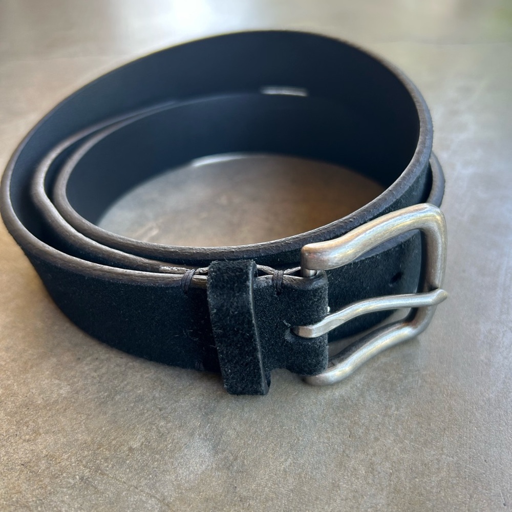 Uniqlo Black suede Leather Belt